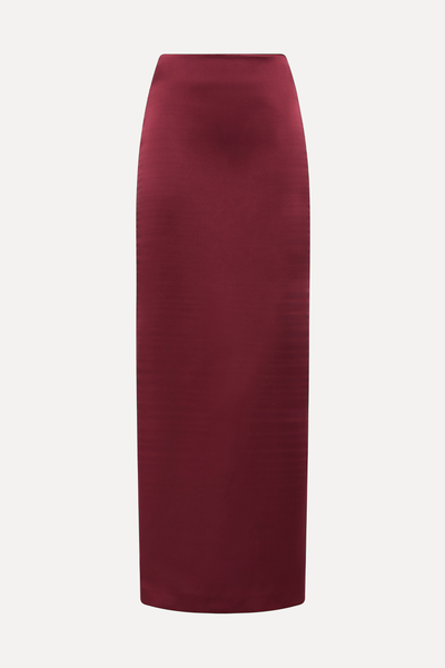 Silk Satin Maxi Column Skirt from Beare Park