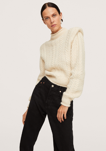 Herringbone Knit Sweater from Mango