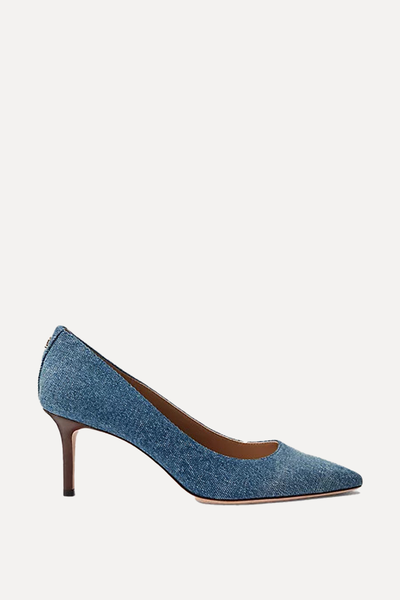 Lanette Washed Denim Pump from Ralph Lauren