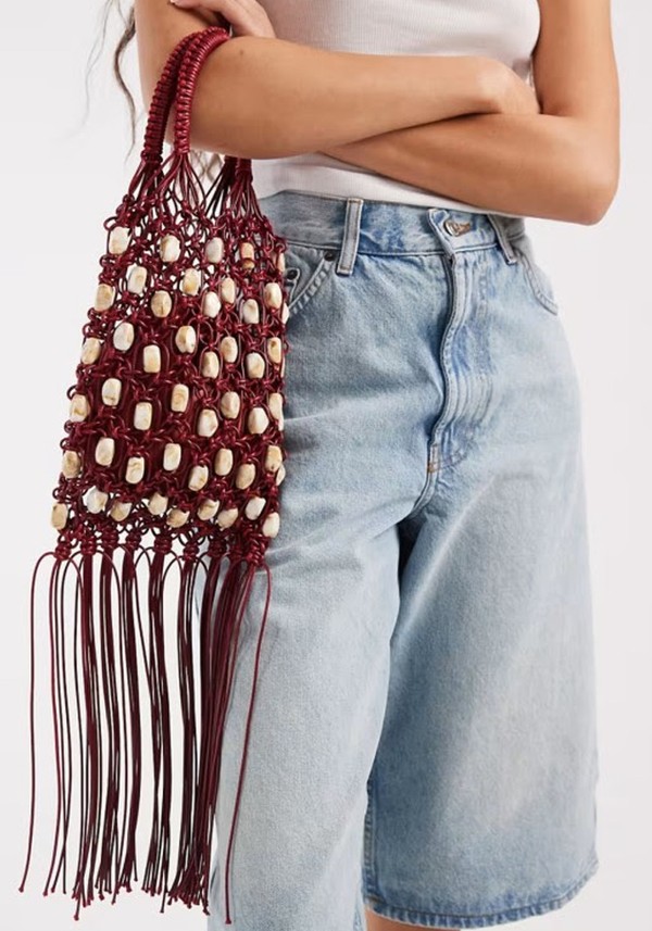 Beaded Tassle Bag 