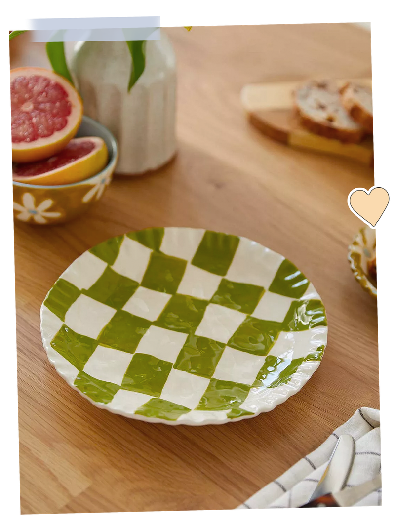 Frankie Green Checkered Plate from Urban Outfitters