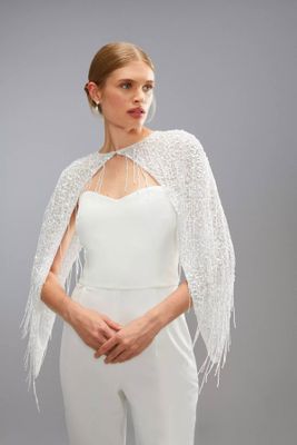 Sequin And Bead Embellished Bridal Cape from Coast