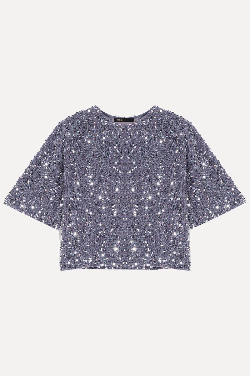 Sequinned Velvet Top from Maje