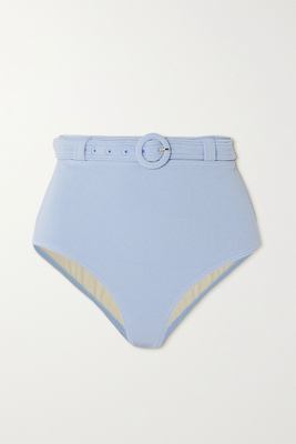 Belted Stretch Recycled Crepe Bikini Briefs