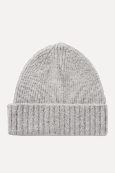 Ribbed Brushed-Lambswool Beanie from MrP