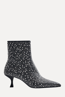 High Heel Studded Ankle Boots from Zara