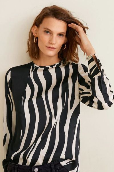 Zebra Print Blouse from Mango