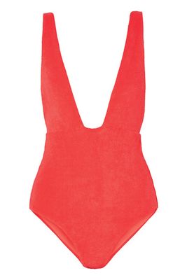 Audrey Cotton-Blend Terry Swimsuit from Mara Hoffman