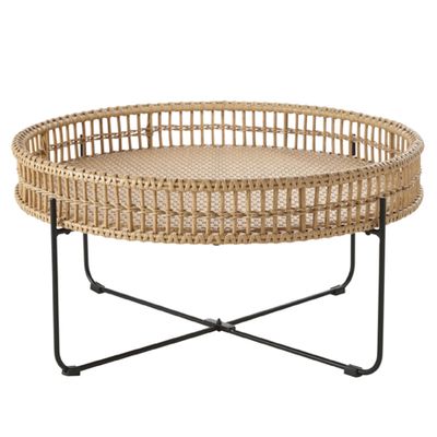 Round Resin Faux Rattan Garden Table from Maisons Du Monde
