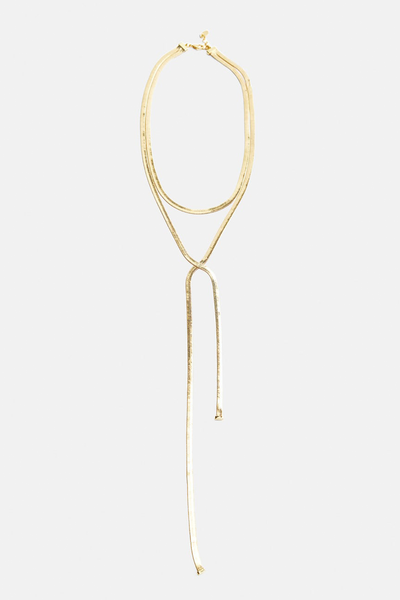 Flat Metal Necklace from Zara