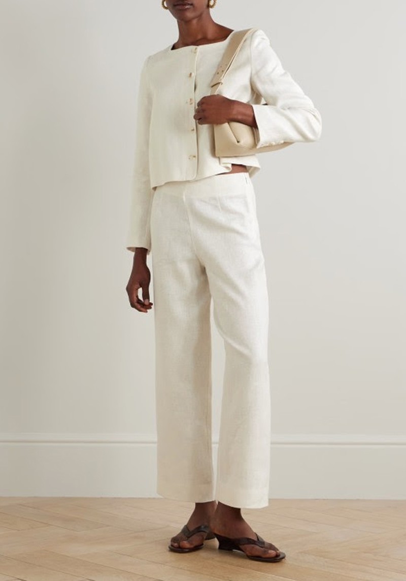 Emma Cropped Linen Jacket 