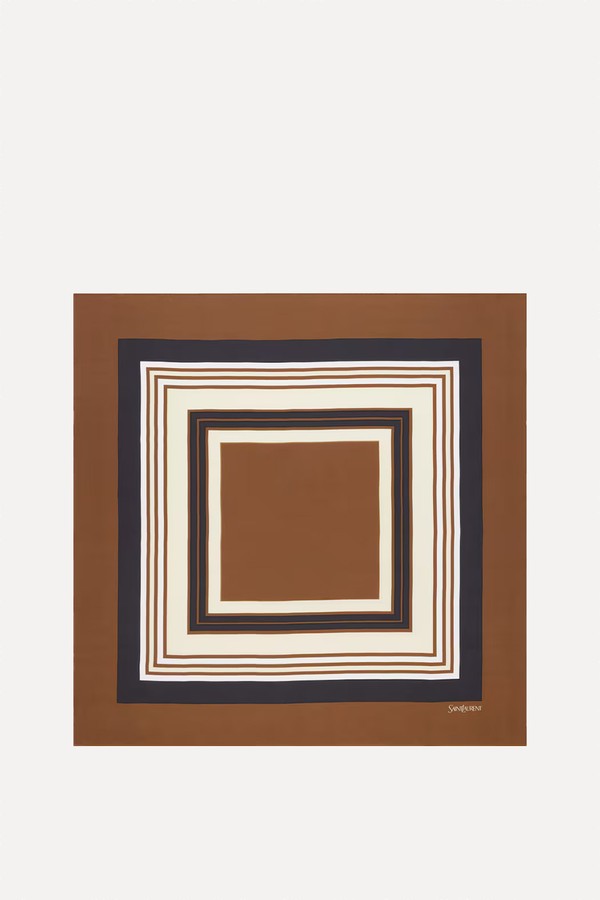 Silk Geometric Print Scarf from SAINT LAURENT