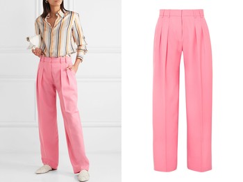 Victoria Beckham Pleated Wool Twill Wide Leg Pants from Victoria, Victoria Beckham