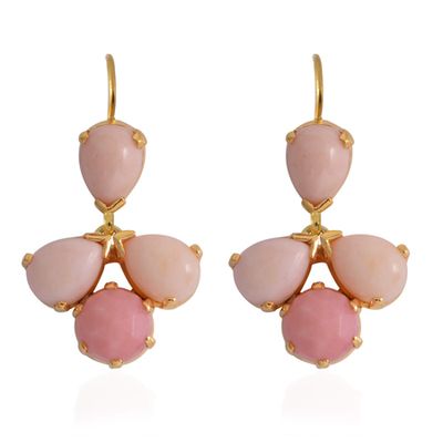 Coachella Pink Opal Drop Earrings from Emma Chapman