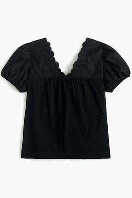 Eyelet Top With Puff Sleeves from J.Crew 