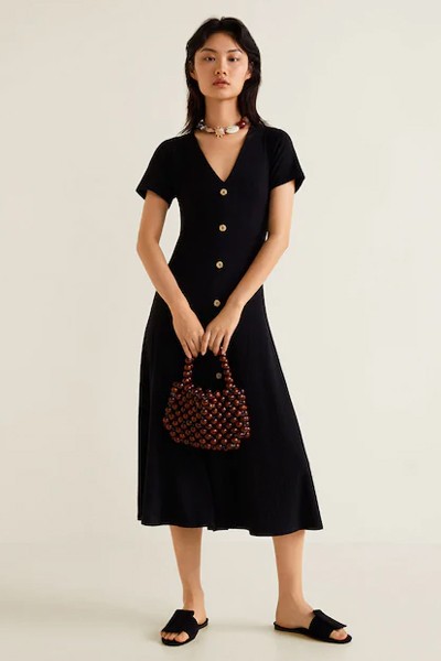 Ribbed Buttonned Dress from Zara