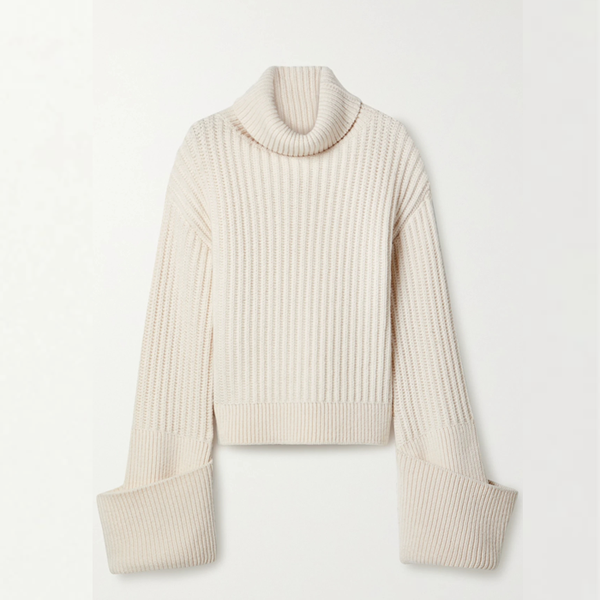 Aneke Oversized Ribbed Wool Turtleneck Sweater from The Row