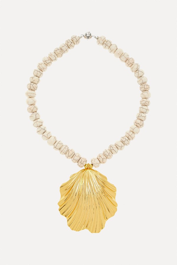 Milos 24K Gold-Plated Shell Necklace from Julietta
