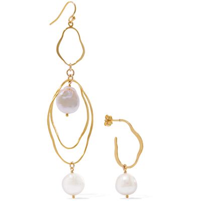 Gold-Plated Pearl Earrings from Chan Luu