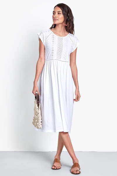 Jersey Broderie Dress