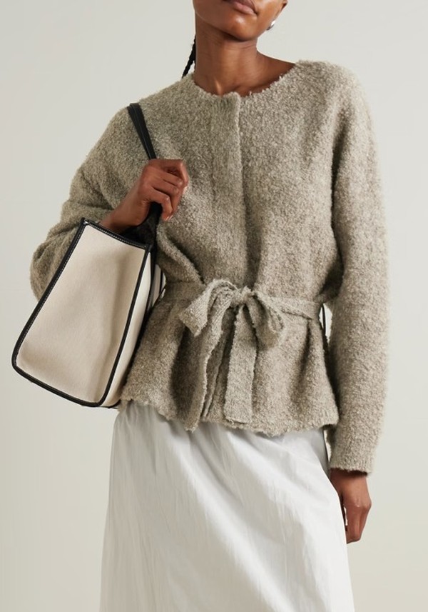 Pod Belted Bouclè Cardigan