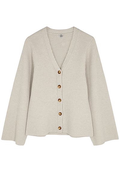 Ribbed Wool-Blend Cardigan from Totême