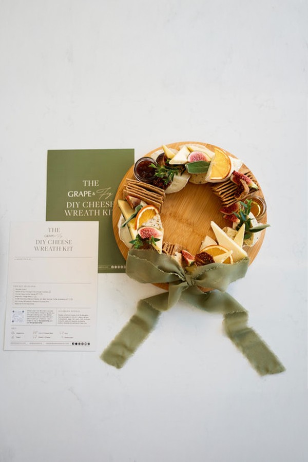 DIY Cheese Wreath Kit With Virtual Demo from Grape & Fig