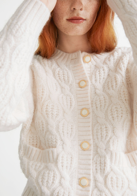 Cable Knit Wool Cardigan from & Other Stories