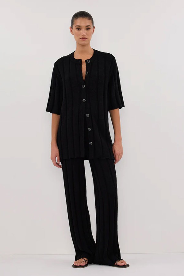 Jazz Black Button Knit Shirt from Dissh