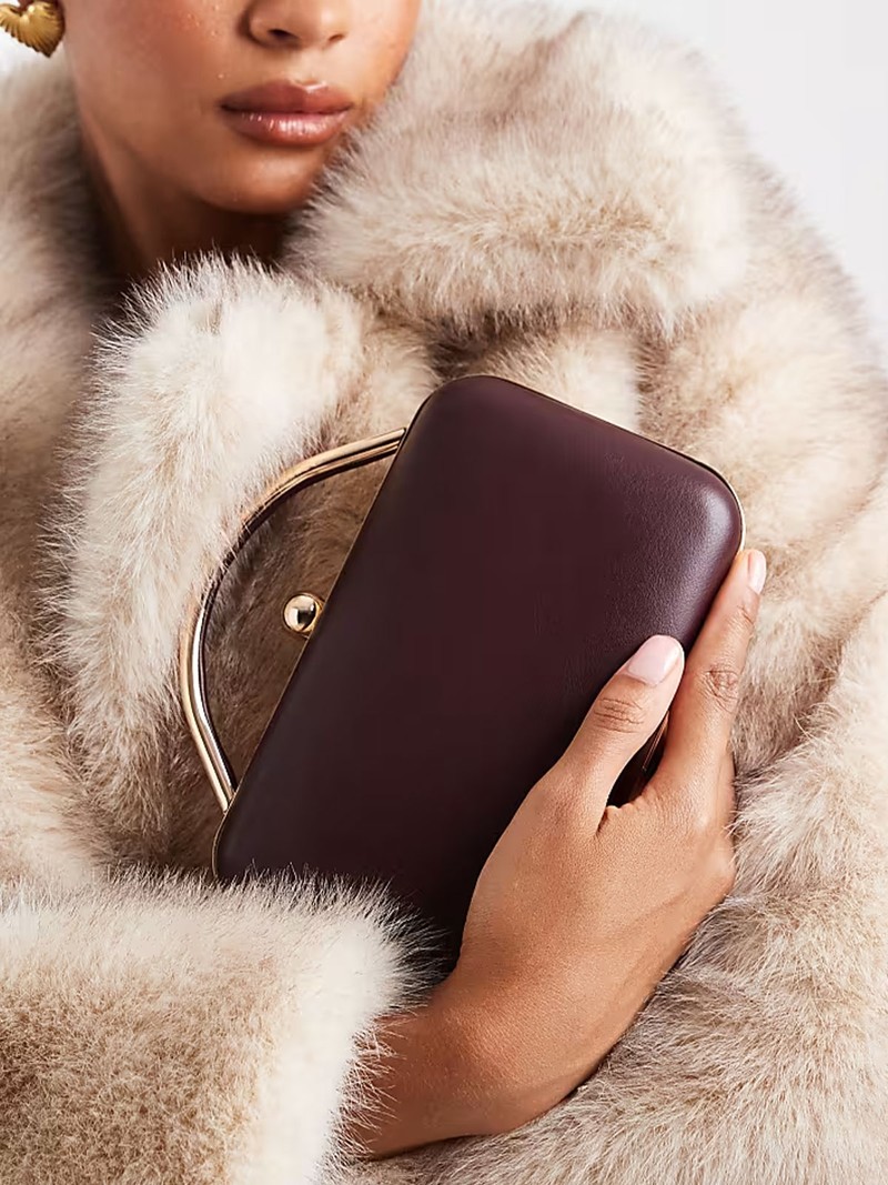 Coated Round Frame Clutch Bag from ASOS DESIGN