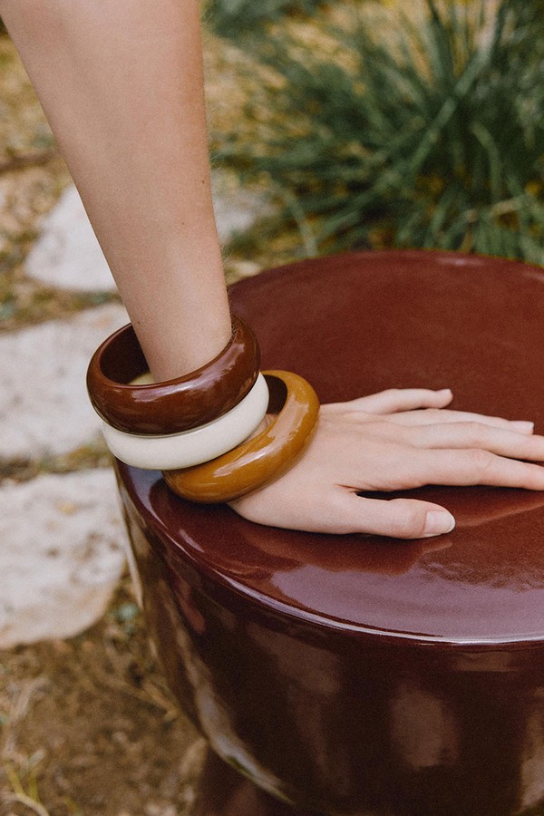 Pack Of 3 Wood & Resin Bracelets