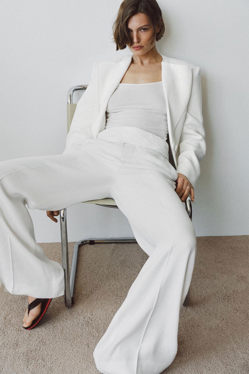 Linen Blend Cummerbund Trousers