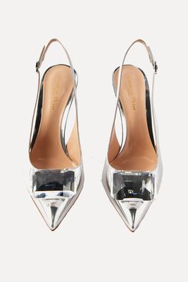 Jaipur 85 Metallic-Leather Slingback Mules from Gianvito Rossi