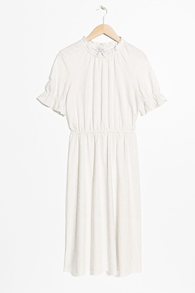 Embroidered Eyelet Ruffled Dress from & Other Stories