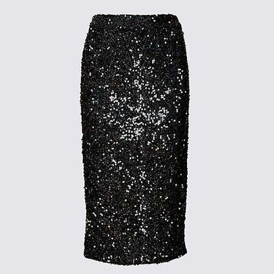Embellished Pencil Midi Skirt from Marks And Spencer