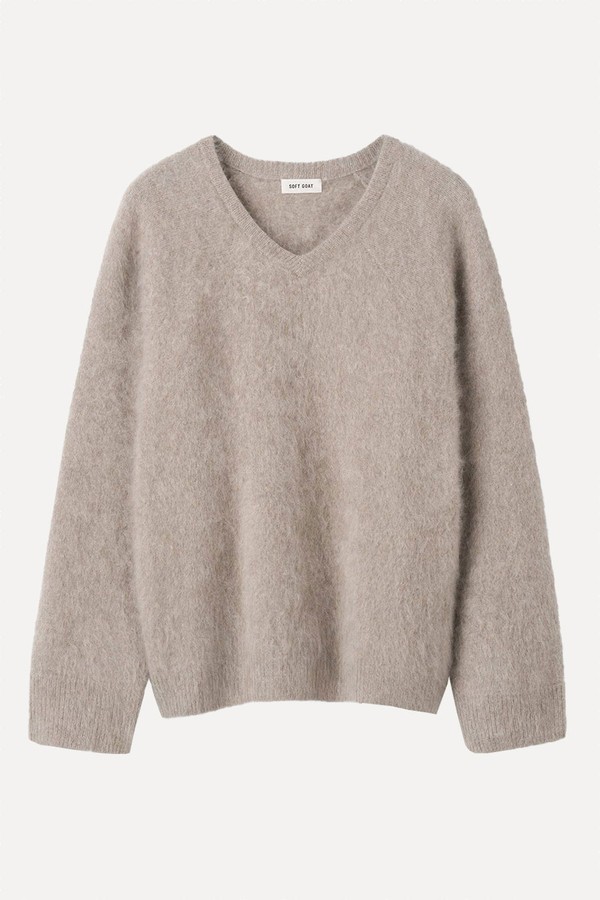 Brushed V-Neck from Soft Goat