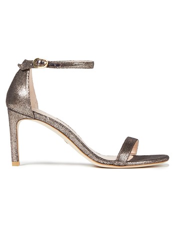 Metallic Faux Suede Sandals