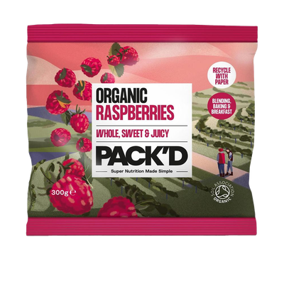 Organic & Whole Sun-Ripened Raspberries  from PACK'D