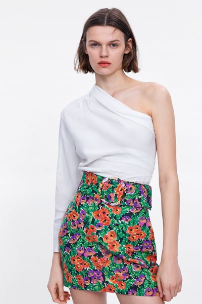 Asymmetric Printed Top from Zara