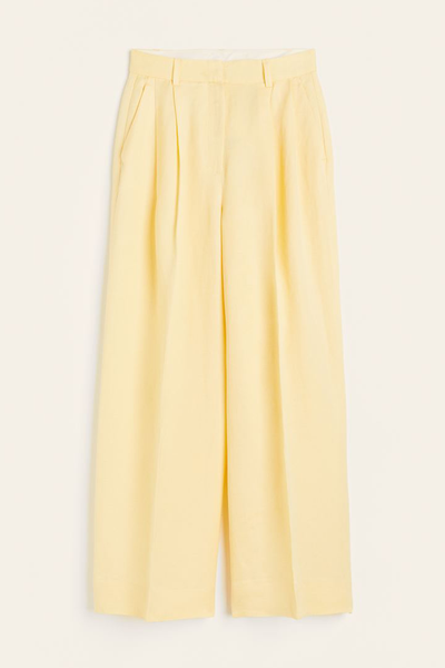 Linen-Blend Tailored Trousers from H&M