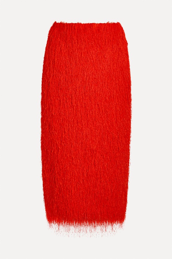Sokna Fringed Midi Skirt from DRIES VAN NOTEN