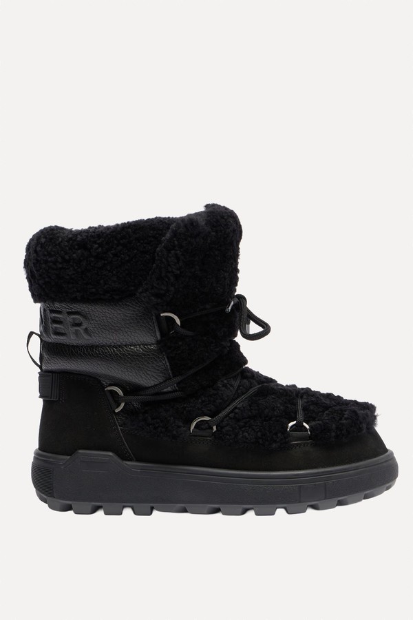 Chamonix Shearling-Trimmed Suede Snow Boots from Bogner 