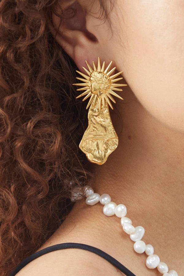 Crimson Dawn Gold-Plated Earrings from Crimson Dawn