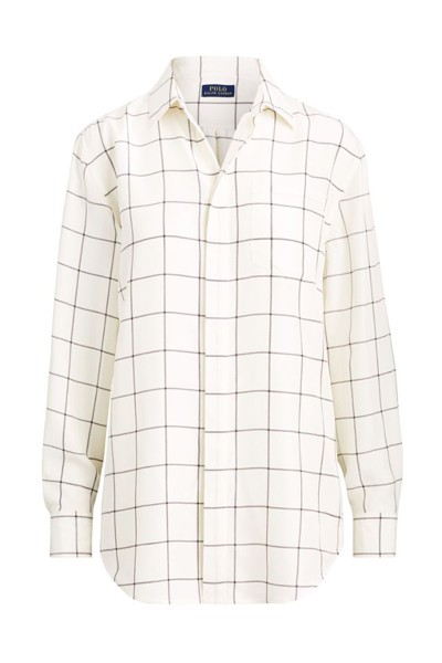 Plaid Silk Broadcloth Shirt