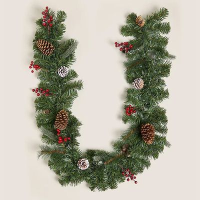 Red Pine Cone Garland
