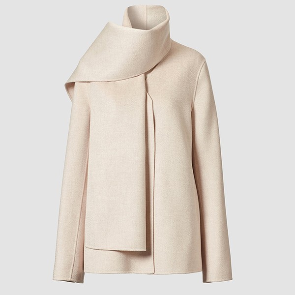 Roma Short Lambswool Scarf Coat