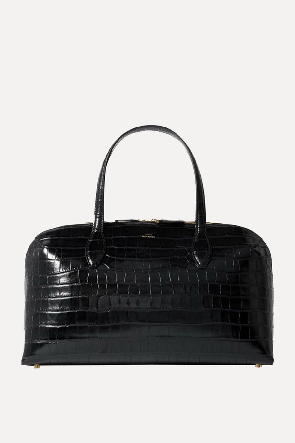 Croc-Effect Leather Tote from Toteme
