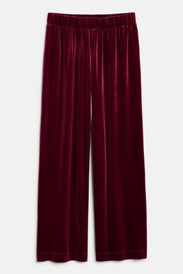 Flowy Velvet Trousers from Monki