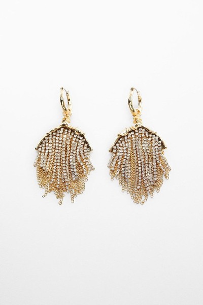 Crystal Waterfall Earrings from Mango