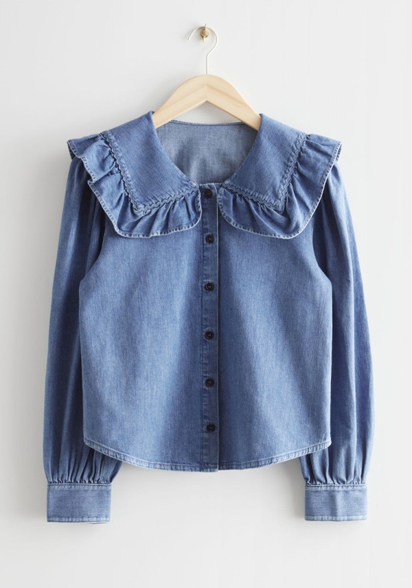Statement Collar Denim Shirt from & Other Stories